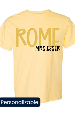 Rome Staff Color Tone on Tone Personalizable Tee