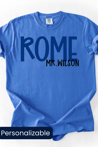 Rome Staff Color Tone on Tone Personalizable Tee