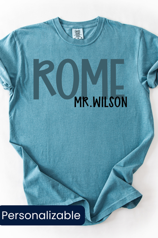 Rome Staff Color Tone on Tone Personalizable Tee