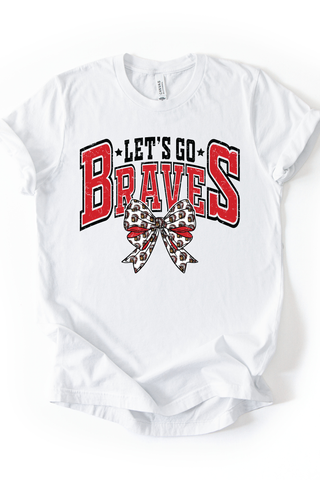 Let's Go Braves Bow Tee