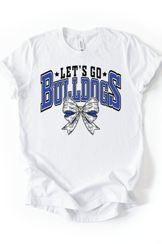 Let's Go Bulldogs Bow Tee