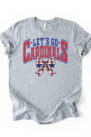 Let's Go Cardinals Bow Tee