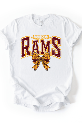 Let's Go Rams Bow Tee