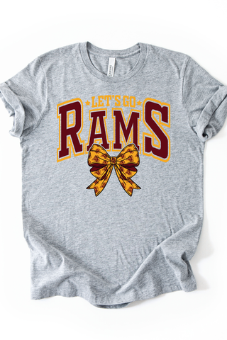 Let's Go Rams Bow Tee