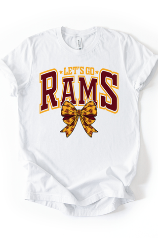 Let's Go Rams Bow Tee