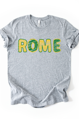 Rome Scribble Font Tee