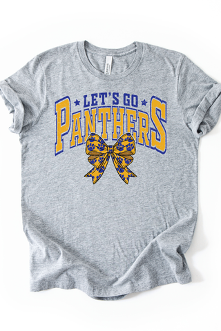 Let's Go Panthers Bow Tee