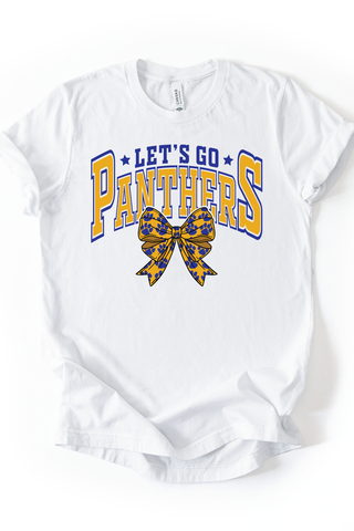 Let's Go Panthers Bow Tee