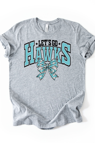 Let's Go Hawks Bow Tee