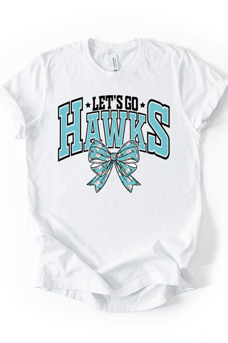 Let's Go Hawks Bow Tee