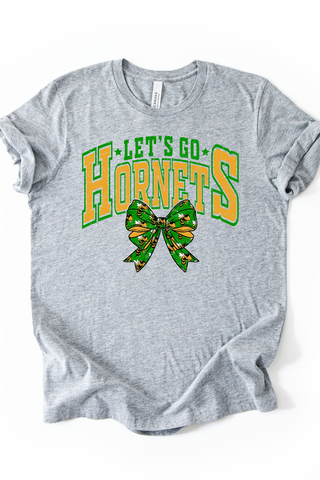 Let's Go Hornets Bow Tee