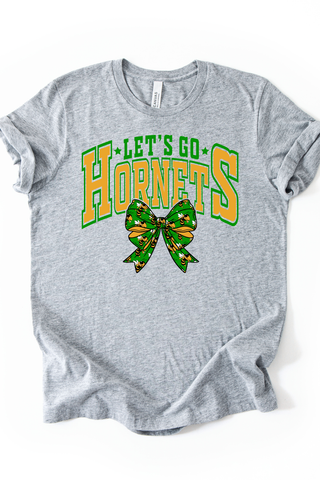 Let's Go Hornets Bow Tee