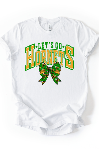 Let's Go Hornets Bow Tee