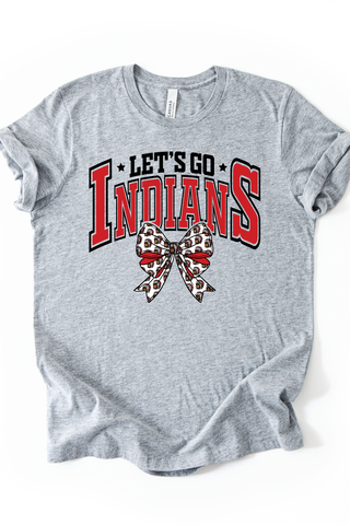 Let's Go Indians Bow Tee