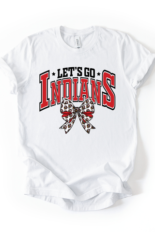 Let's Go Indians Bow Tee