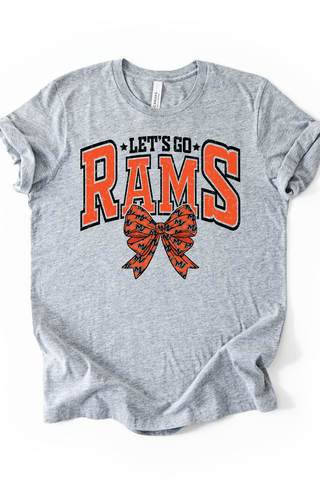 Let's Go Rams Bow Tee
