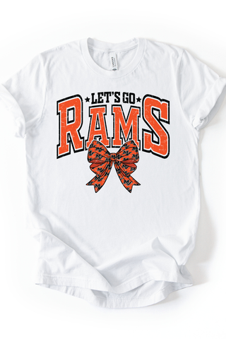 Let's Go Rams Bow Tee