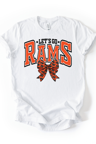 Let's Go Rams Bow Tee