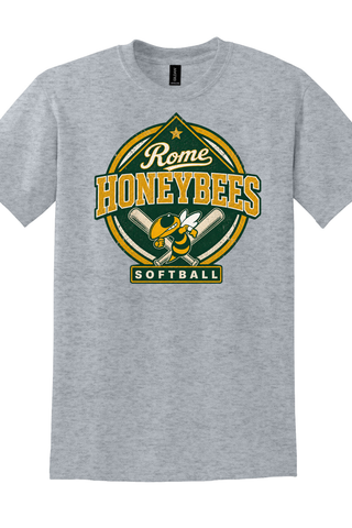 Rome Honeybees Softball Option 1 Gildan Dry Blend Tee