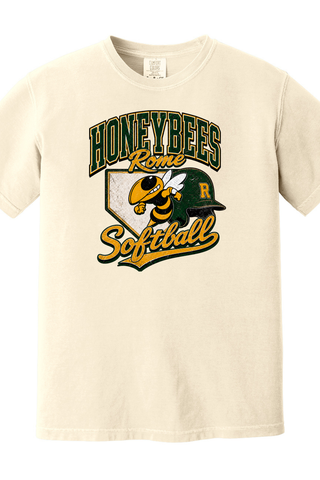 Rome Honeybees Softball Option 2 Comfort Color Tee
