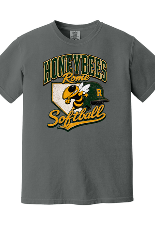 Rome Honeybees Softball Option 2 Comfort Color Tee
