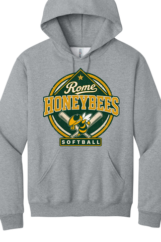 Rome Honeybees Softball Option 1 Jerzees Hoodie