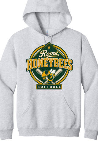 Rome Honeybees Softball Option 1 Jerzees Hoodie