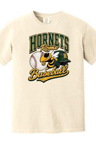 Rome Hornets Baseball Option 2 Comfort Color Tee