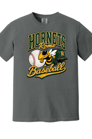 Rome Hornets Baseball Option 2 Comfort Color Tee