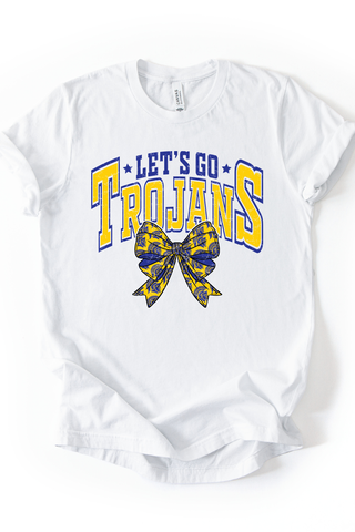 Let's Go Trojans Bow Tee