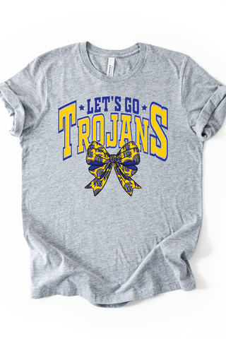 Let's Go Trojans Bow Tee