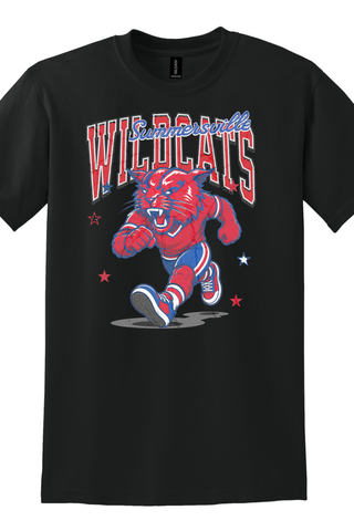Wildcats Running Mascot Tee